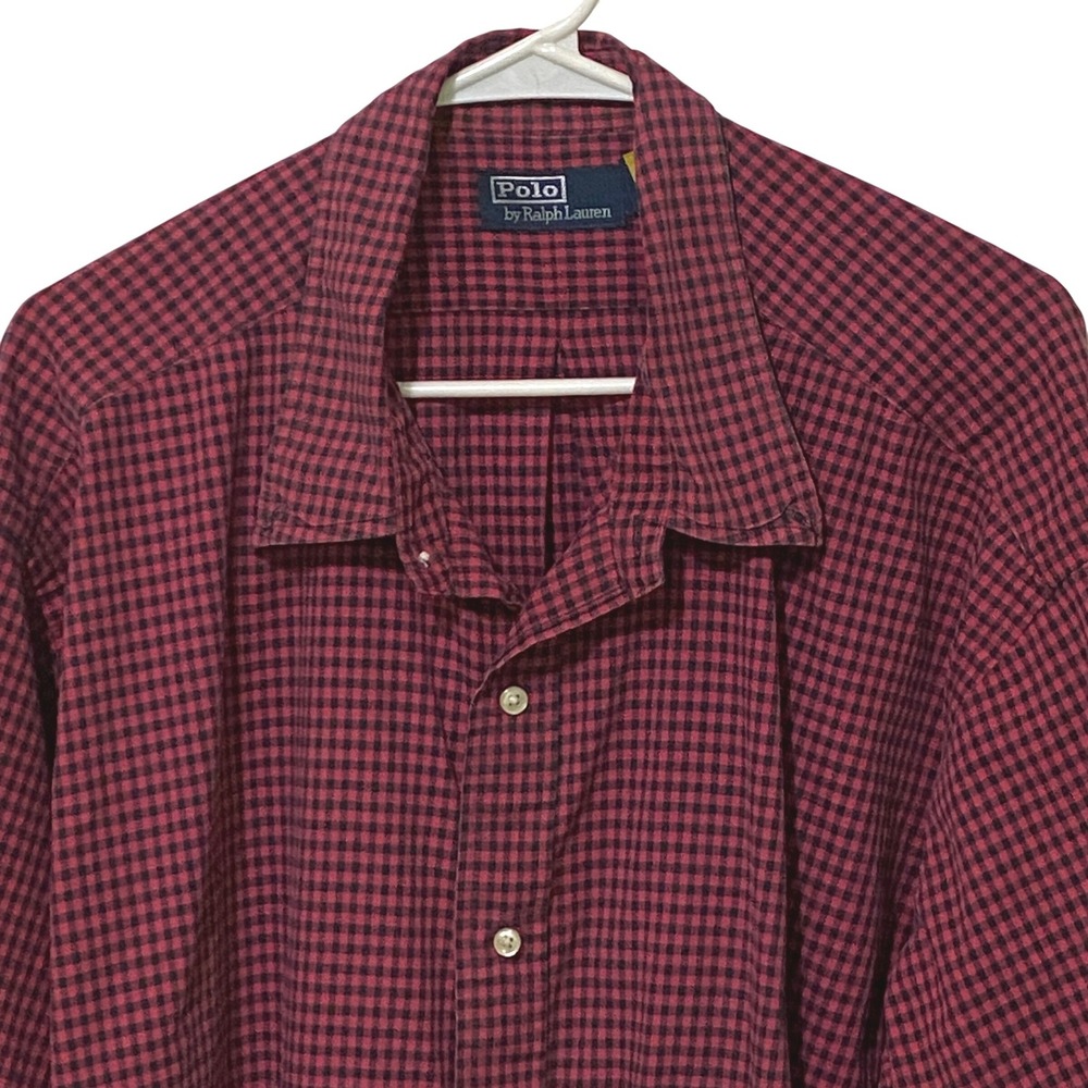 Polo by Ralph Lauren Mens Long Sleeve Plaid Shirt 3XLT Button Down Preppy Casual